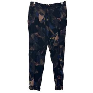 Aritzia Wilfred Abstract Jogger Pants Women Small Tapered Leg Drawstring Comfort